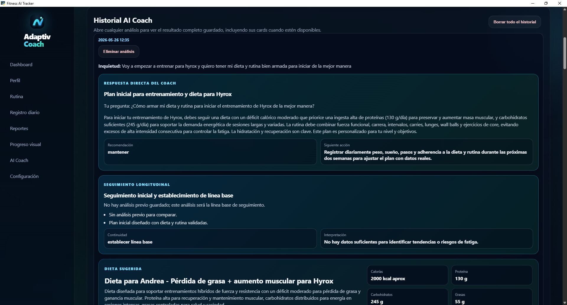Coach adaptativo